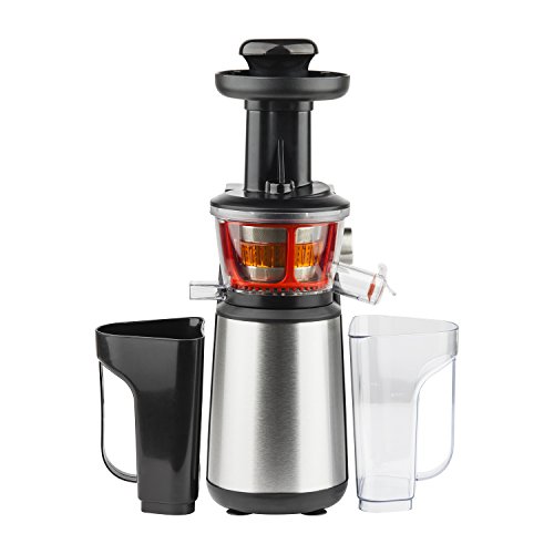 H.Koenig GSX12 - Licuadora para fruta y verdura de prensado en frio, extractor de jugos vertical, 400 W, 1 l