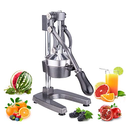 CO-Z Exprimidor Manual de Fruta Exprimidor de Zumo a Mano Prensa a Mano para Naranja Granada Limón Multifuncional de Acero Inoxidable (Gris)