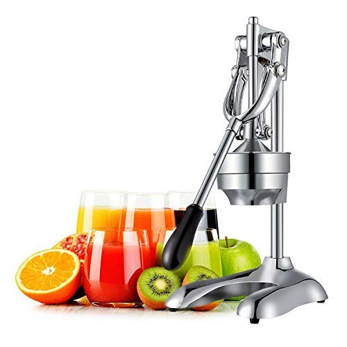 OZAVO Exprimidor Manual de Palanca Exprimidor de Fruta/Naranja/Granada/Limón Profesional Exprimidor de Zumo a Mano Multi Función (Piezas Desmontables/Fácil Manejo/Sin Electricidad/Acero Inoxidable)