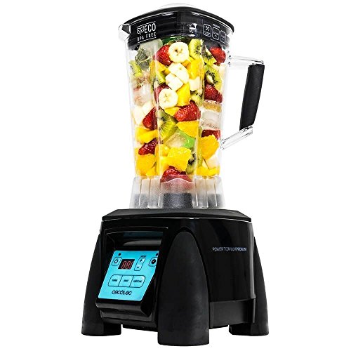 Cecotec Power Titanium Premium, Batidora de vaso, 2200 W y 32.000 rpm, Cuchillas de titanio, Capacidad de 2.8 litros, Libre de BPA