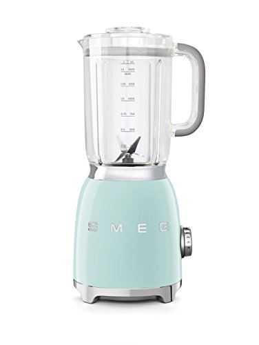 SMEG Batidora BLF01PGEU, 800 W, Metal, plástico, 4 Velocidades, verde pastel