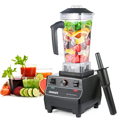 Batidora de Vaso, Coolife 1400W 2L Licuadoras Cocina Mezclador Eléctrico Profesional de alta Velocidad Batidora de Multi-función Mezclador de Carne Batidos y Helados…