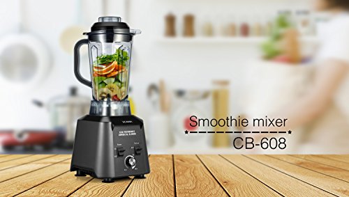Batidora de Vaso VEAMA Licuadora Smoothie Maker Blender Mezclador Eléctrico Profesional de alta Velocidad Batidora 32.000 rev/min, 1680W, BPA de 2.5 litros con 6 Cuchillos de Acero Inoxidable