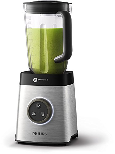 Philips Avance HR3653/00 - Batidora Americana de Vaso, 1400 W, Jarra 2L, Tritan, Acero Inox