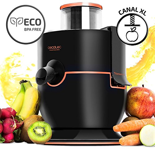 Cecotec Licuadora Orbital para Extraer el Jugo de Frutas y Verduras. con 19.000 RPM y 1000 W de Potencia Máxima. Recubrimiento de Titanio en el Disco. Canal de Entrada XL. ExtremeTitanium 19000 Cecotec Licuadora Orbital para Extraer el Jugo de Frutas y Verduras. con 19.000 RPM y 1000 W de Potencia Máxima. Recubrimiento de Titanio en el Disco. Canal de Entrada XL. ExtremeTitanium 19000