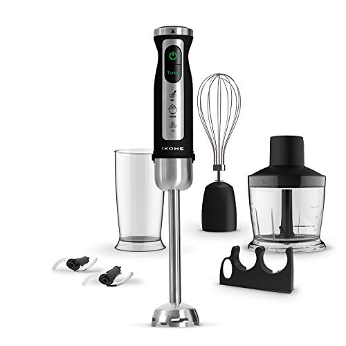 IKOHS FULLMIX Stylance - Batidora de Mano, 1500 w, Regulador, Varilla Batidora, Picahielo, Cúpula con 4 Cuchillas y Antisalpicaduras, Recubrimiento de Titanio (6 Accesorios | Stylance Advance) IKOHS FULLMIX Stylance - Batidora de Mano, 1500 w, Regulador, Varilla Batidora, Picahielo, Cúpula con 4 Cuchillas y Antisalpicaduras, Recubrimiento de Titanio (6 Accesorios | Stylance Advance)