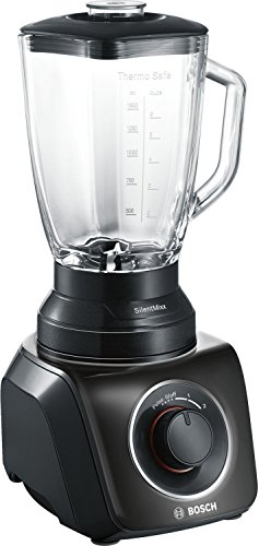 Bosch SilentMixx MMB42G0B - Batidora de vaso, 700 W, 2.3 litros, dos velocidades y función Pulse, cuchillas Easy KlickKnife, jarra termoresistente, color negro