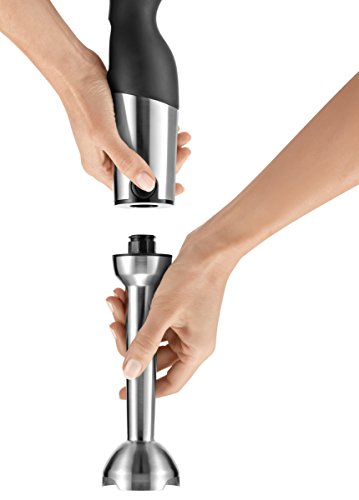 Bosch MaxoMixx MSM88160 - Batidora de mano, 800 W, regulador electrónico de velocidad, cúpula con cuatro cuchillas, con picador y varilla batidora, color negro y gris