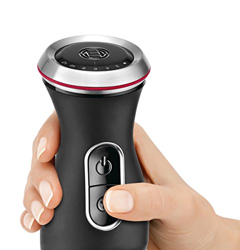Bosch MaxoMixx MSM88190 - Batidora de mano, 800 W, regulador electrónico de velocidad, cúpula con cuatro cuchillas, set completo de accesorios, color negro y gris