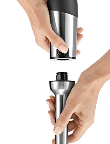 Bosch MaxoMixx MSM88190 - Batidora de mano, 800 W, regulador electrónico de velocidad, cúpula con cuatro cuchillas, set completo de accesorios, color negro y gris