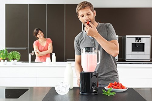 Braun JB5050 Batidora de vaso, Potencia Dual, Vaso thermoresist 2L, 2 Velocidades, Variedad Funciones, Cuchilla triturar extraíble, 900 W, Negro