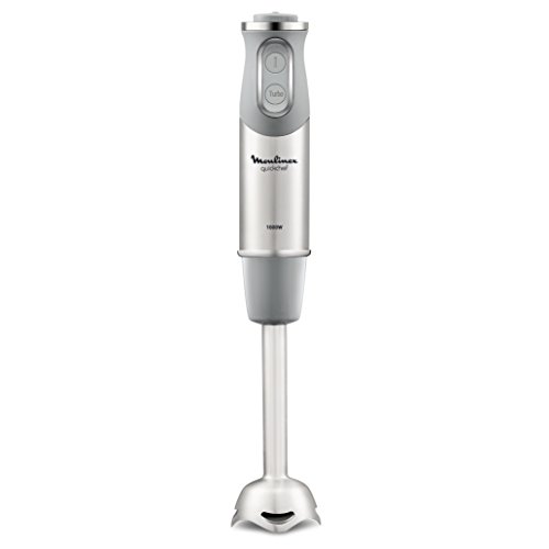 Moulinex QuickChef DD655D10 Batidora de Varilla con 3 Accesorios, tecnología, Acero Inoxidable, 10 velocidades, 1000 W