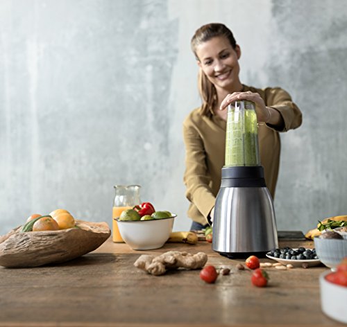 Philips Avance HR3556/00 - Batidora Americana de Vaso, 900 W, Jarra 2L, Cristal, 1 Vaso, Acero Inox
