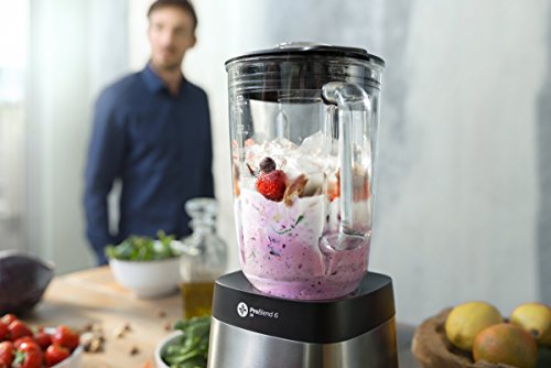 Philips Avance HR3655/00 - Batidora Americana de Vaso, 1400 W, Jarra 2L, Cristal, 2 Vasos, Acero Inox