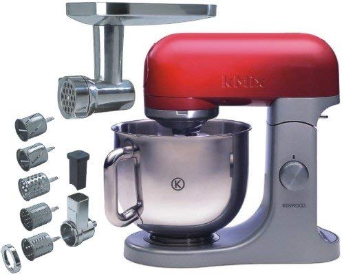 Kenwood KMX61 Batidora amasadora, 500 W, 5 L, acero inoxidable, aluminio, color rojo y gris